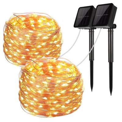 8 modes 10 meters 100 LED lights solar colourful string light