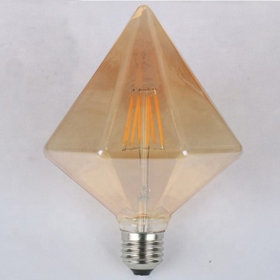 6W E27 dimmable led bulb diamond spire led filament bulb