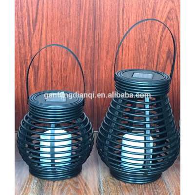 Garden solar rattan lamp PE solar rattan lamp with 10 hours lighting